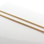 18 Krt. Gouden Venetiaanse schakel ketting | 49 cm, Sieraden, Tassen en Uiterlijk, Kettingen, Ophalen of Verzenden, Gebruikt, Overige kleuren