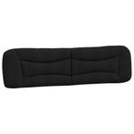 Hoofdbordkussen 200cm - Zwart Stof - Retourdeal + Steun, 70 cm of minder, Golvend, gestreept, Nieuw, Ophalen of Verzenden