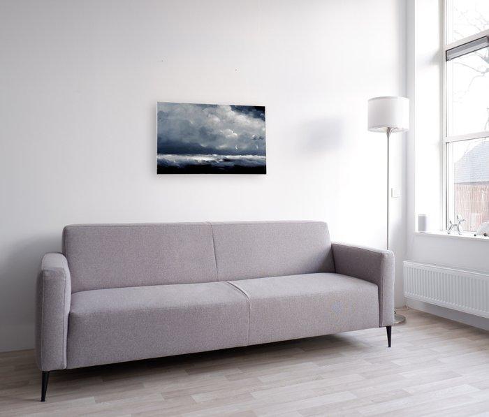 Matthieu van Riel - Northsea, Birds, Antiek en Kunst, Kunst | Schilderijen | Modern