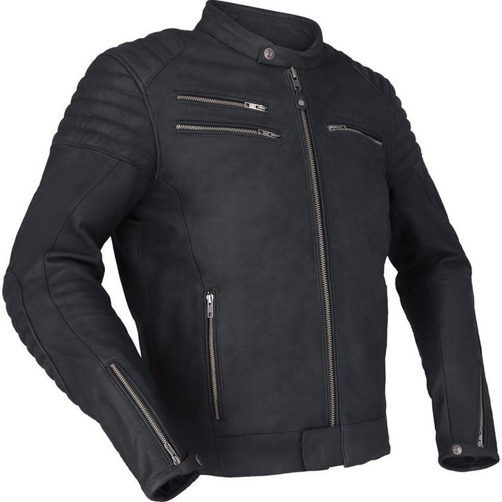 Richa Charleston Zwart Leren Motorjas, Motoren, Kleding | Motorkleding, Heren, Nieuw met kaartje, Jas | leer, Verzenden