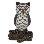 Tiffany uillamp – crème, rood &amp; bruin glas – H 26,5, Huis en Inrichting, Verzenden, Nieuw