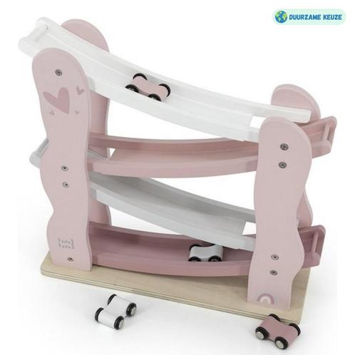 Houten autobaan | Duurzaam speelplezier voor peuters| Roze, Kinderen en Baby's, Speelgoed | Houten speelgoed, Nieuw, Ophalen of Verzenden