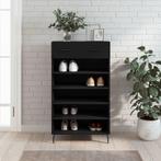 vidaXL Schoenenkast 60x35x105 cm bewerkt hout zwart, Huis en Inrichting, Kasten | Overige, Verzenden, Nieuw