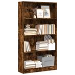 vidaXL Boekenkast 80x24x143 cm bewerkt hout gerookt, Huis en Inrichting, Kasten | Boekenkasten, Verzenden, Nieuw, Overige houtsoorten