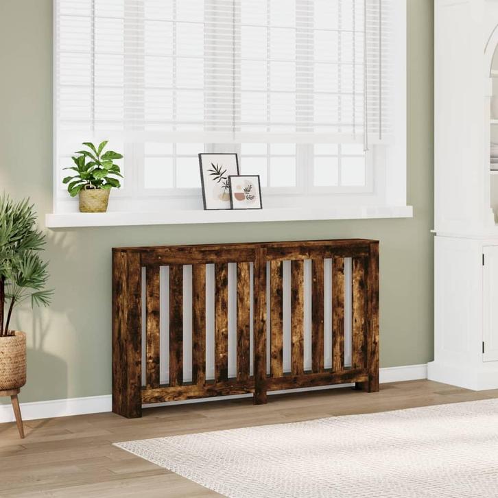 vidaXL Radiatorombouw 149x20x82 cm bewerkt hout gerookt, Doe-het-zelf en Verbouw, Verwarming en Radiatoren, Nieuw, Verzenden