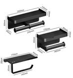 Toiletrolhouder met Plank – Wandmontage Badkamer, Huis en Inrichting, Badkamer | Badkamermeubels, Verzenden, Nieuw