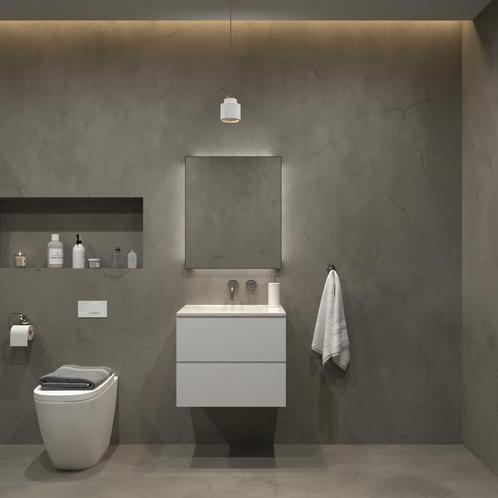 Badkamermeubelset Gliss Hermes 60 cm Hoogglans Wit, Doe-het-zelf en Verbouw, Sanitair, Bad, Nieuw, Ophalen of Verzenden