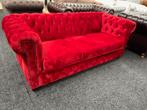 Chesterfield Maarssen !! Chesterfield Bank Bordeaux Fluweel, Ophalen, CHESTERFIELD, Driepersoons, Zo goed als nieuw