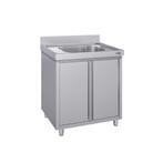 GGM Gastro | Spoelkast ECO - 800x700mm - met 1 spoelbak |, Verzenden, Nieuw in verpakking, RVS Meubilair