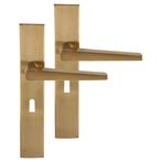 Differnz Rotterdam deurkruk vierkant schild - sleutel 56 mm, Doe-het-zelf en Verbouw, Ophalen of Verzenden, Nieuw, Koper of Messing