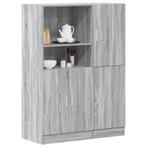 vidaXL 2-delige Keukenkastenset bewerkt hout grijs sonoma, Huis en Inrichting, Woonaccessoires | Wandplanken en Boekenplanken