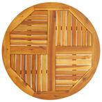 vidaXL Tafelblad rond Ø 80x2,2 cm massief acaciahout, Huis en Inrichting, Tafels | Eettafels, Verzenden, Nieuw