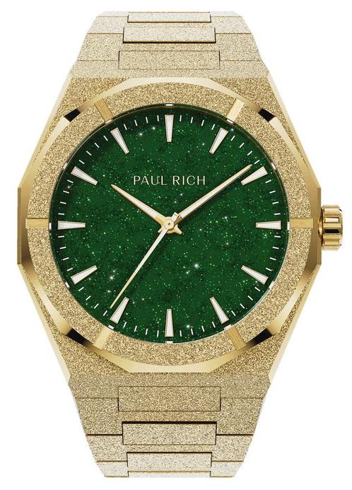 Paul Rich Frosted Star Dust II Gold Green FRSD208 horloge, Sieraden, Tassen en Uiterlijk, Horloges | Heren, Staal, Nieuw, Staal