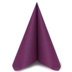 Airlaid Servetten Aubergine 40x40cm 1/4 vouw pakje 50 stuks, Nieuw