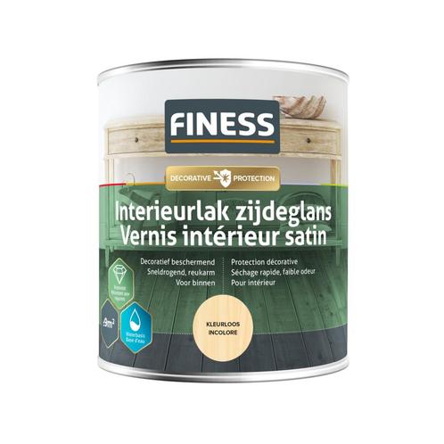Finess Finess interieurlak zijdeglans 750 ml, donker eiken, Doe-het-zelf en Verbouw, Verf, Beits en Lak, Nieuw, Verzenden