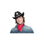 Western cowboyhoed zwart met sheriff ster - Cowboyhoeden, Verzenden, Nieuw