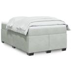 vidaXL Boxspring met matras fluweel lichtgrijs 120x200 cm, Huis en Inrichting, Slaapkamer | Bedden, Verzenden, Nieuw, Twijfelaar