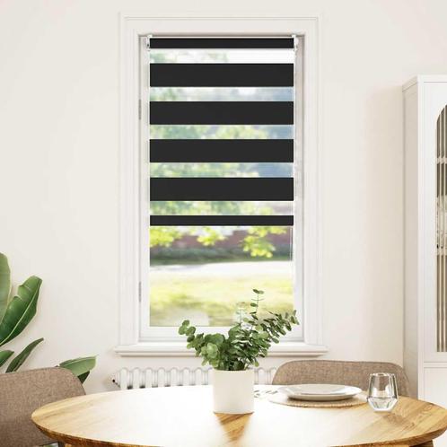 vidaXL Duo Rolgordijn 40x100cm Zwart, Huis en Inrichting, Stoffering | Gordijnen en Lamellen, Zwart, Nieuw, Verzenden