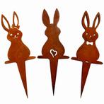 Paasdecoratie konijn tuinstaak | konijn vrouw | konijnenman, Nieuw, Verzenden