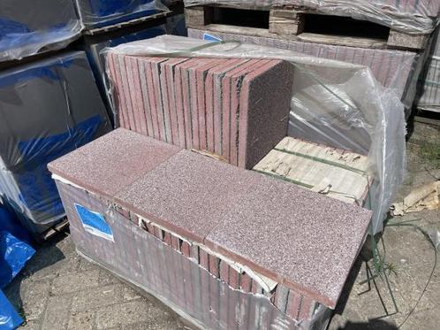 Veiling - 38.4 m2 Terrastegel 40x40x4 Hamburg rood (5200), Tuin en Terras, Tegels en Klinkers