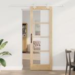vidaXL Schuifdeur Handmatig Bruin 73.5 x 211 cm Hout en, Doe-het-zelf en Verbouw, Deuren en Horren, Verzenden, Nieuw