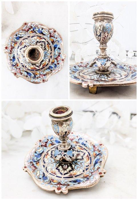 Bougeoir cloisonné - Taperstick (kleine blaker met een dunne, Antiek en Kunst, Antiek | Overige Antiek