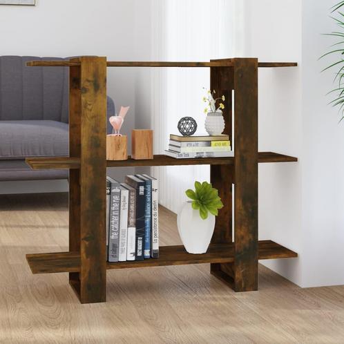 vidaXL Boekenkast/kamerscherm 100x30x87 cm gerookt, Huis en Inrichting, Kasten | Boekenkasten, 25 tot 50 cm, Nieuw, Overige houtsoorten