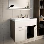 Wastafelonderkast met wastafel Krildihana 61x40x50 cm eiken, Huis en Inrichting, Verzenden, Nieuw