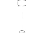 EGLO Maserlo Vloerlamp - E27 - 151 cm - Stof -, Huis en Inrichting, Verzenden, Zo goed als nieuw