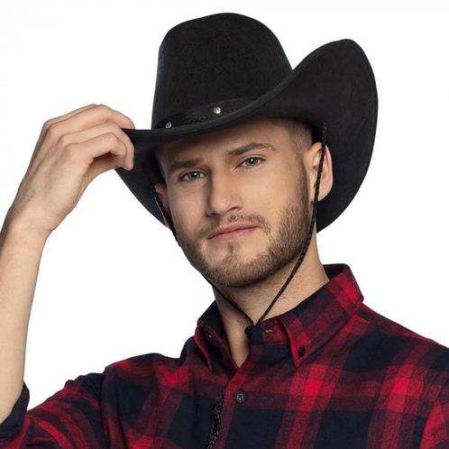Cowboyhoed Zwart 45cm, Hobby en Vrije tijd, Feestartikelen, Nieuw, Verzenden