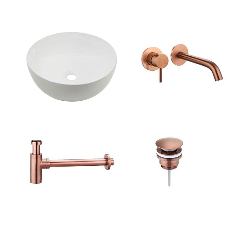 Sani Royal Waskomset Keramiek Pisa met Extra Dunne, Doe-het-zelf en Verbouw, Sanitair