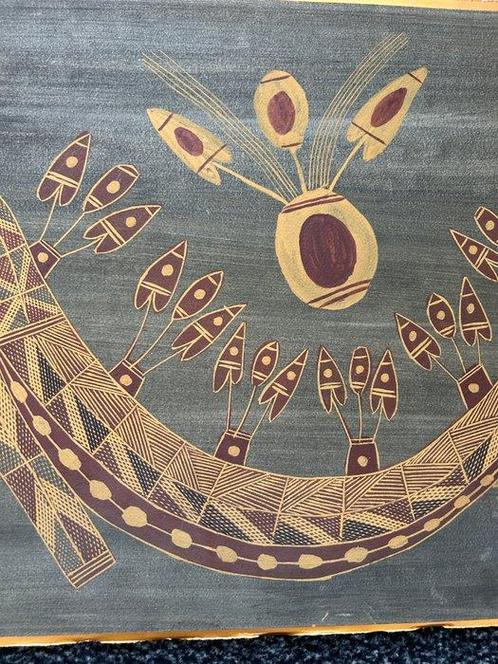 Aboriginal Art schilderij - Bruce Nabegeyo 1949-2009 -, Antiek en Kunst, Kunst | Niet-Westerse kunst