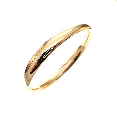 Gouden gladde slavenarmband | Ø 60 mm (gouden armband), Sieraden, Tassen en Uiterlijk, Armbanden, Overige kleuren, Gebruikt, Goud