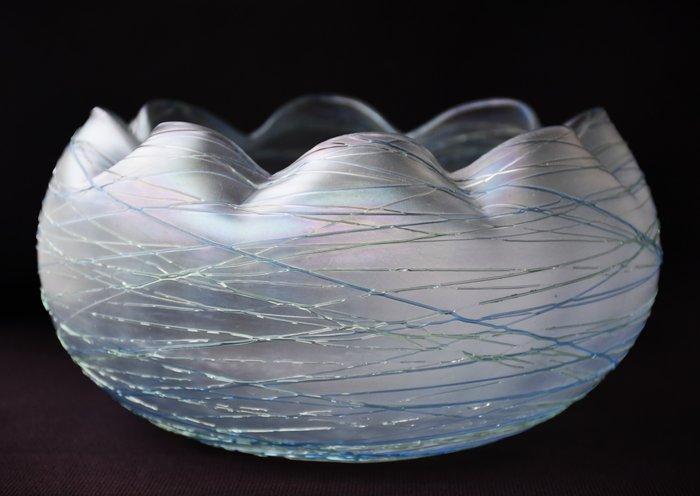 Kralik - Kom - Threaded Frit - Glas, Antiek en Kunst, Antiek | Glas en Kristal