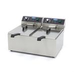 Frituurpan - 2x 11 L - 2 Manden - tot 2,8 Kg Frites, Witgoed en Apparatuur, Frituurpannen, 4 liter of meer, Verzenden, Nieuw, Duo-friteuse