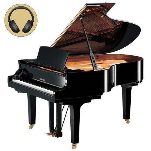 Yamaha C1X SH3 PE messing silent vleugel (zwart hoogglans), Muziek en Instrumenten, Piano's