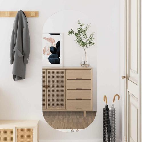 vidaXL Wandspiegel 45x100 cm ovaal glas, Huis en Inrichting, Woonaccessoires | Spiegels, Nieuw, Verzenden