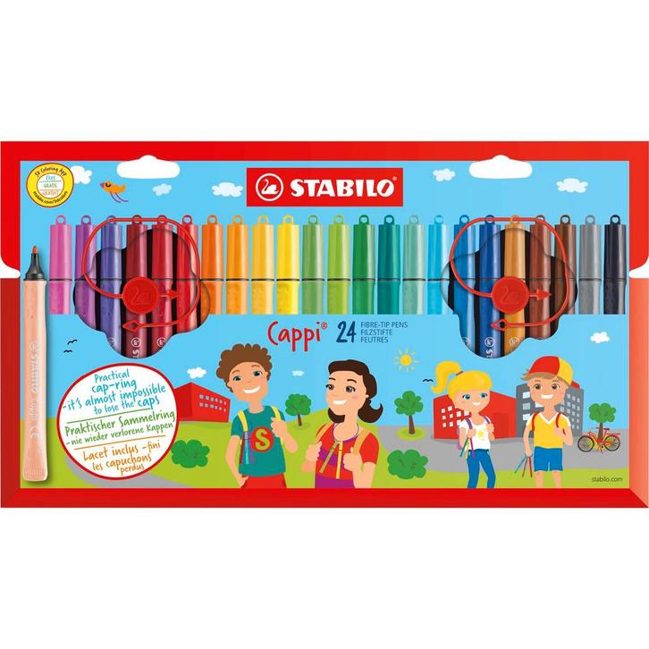 Stabilo viltstiften Cappi Etui - 24 van €18,99 voor €15,20, Kinderen en Baby's, Speelgoed | Overig, Ophalen of Verzenden