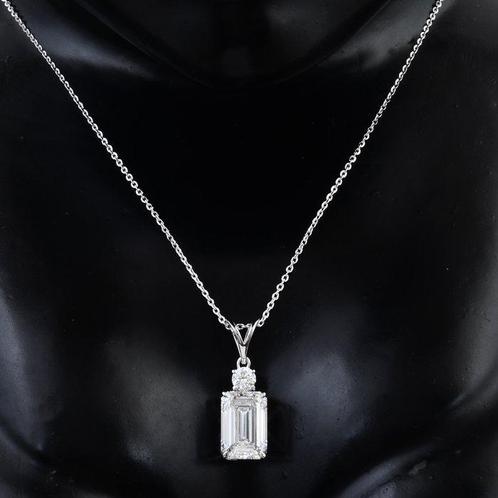Zonder Minimumprijs - Ketting met hanger - 14 karaat Witgoud, Sieraden, Tassen en Uiterlijk, Antieke sieraden