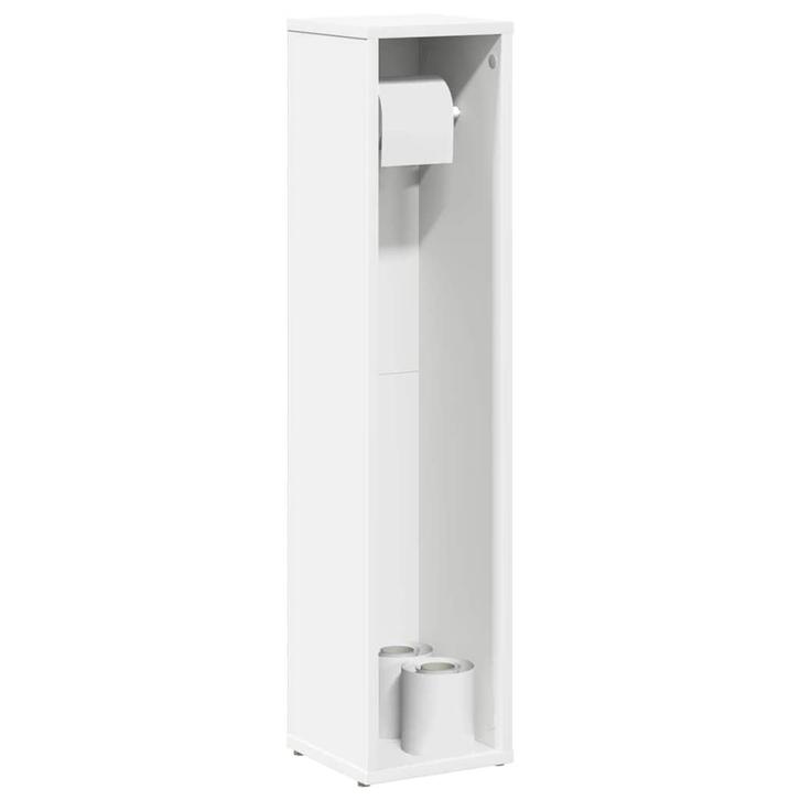vidaXL Badkamerkast met rolhouder 20,5x20x90 cm wit, Huis en Inrichting, Badkamer | Badkamermeubels, Nieuw, Verzenden