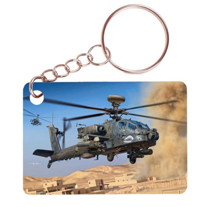 Sleutelhanger 6x4cm - AH-64 Apache Helicopter NIEUW, Verzamelen, Sleutelhangers, Nieuw, Ophalen of Verzenden