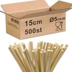 Bamboe stokjes 15cm Ø5mm rond &amp; stomp Foodgrade 500 stuks, Ophalen of Verzenden, Overige typen