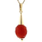 Gouden hanger met carneool 14 krt, Ophalen of Verzenden, Nieuw