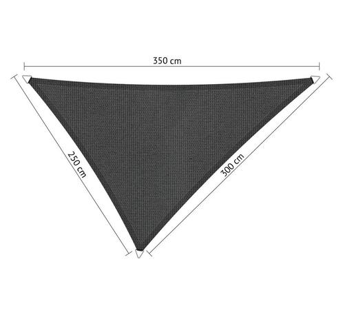Schaduwdoek driehoek ongelijkzijdig 2,5x3x3,5 Carbon grey, Tuin en Terras, Schaduwdoeken, Nieuw, Ophalen of Verzenden