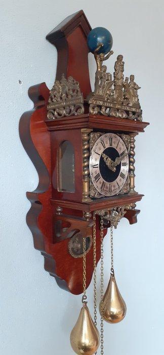 Zaandam/Zaanse klok - Antiek - Wortelnotenhout - 1960-1970, Antiek en Kunst, Antiek | Klokken