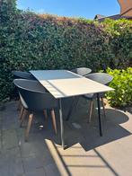 Complete tuinset – Tafel met 4 stoelen | Antraciet/Grijs |, Ophalen, Gebruikt, Stoel