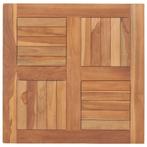 vidaXL Tafelblad 60x60x2,5 cm massief teakhout, Huis en Inrichting, Tafels | Eettafels, Verzenden, Nieuw