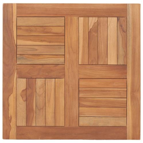 vidaXL Tafelblad 60x60x2,5 cm massief teakhout, Huis en Inrichting, Tafels | Eettafels, Nieuw, Verzenden