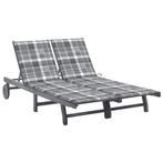 vidaXL Ligbed 2-persoons met kussens massief acaciahout, Tuin en Terras, Ligbedden, Verzenden, Nieuw