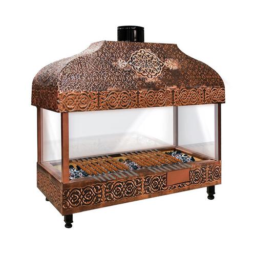 GGM Gastro | Koperen houtskoolgrill - 1000mm - met glas |, Huis en Inrichting, Keuken | Servies, Effen, Nieuw, Kop(pen) en/of Schotel(s)